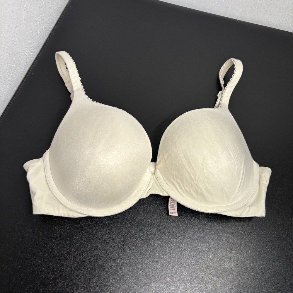 Victoria's Secret White Solid 34D Body By Victoria Lined Full Coverage Bra‎ VS